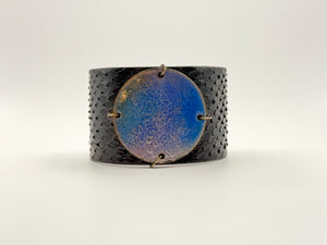 SALE Lago on Anaconda skin narrow Enamel Cuff