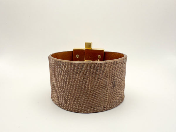 NEW Mink Lizard Jigsaw Cuff