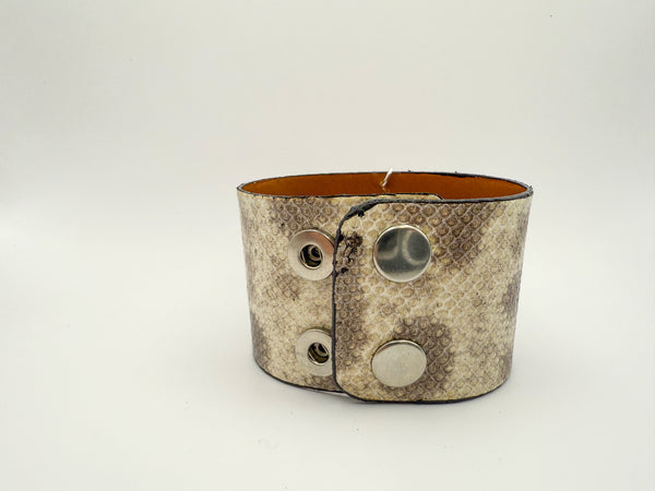 SALE Citrus on Karung Snakeskin narrow Enamel Cuff