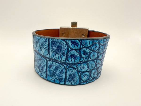 NEW Lake Marbled Sparkle Alligator Wide Jigsaw Cuff