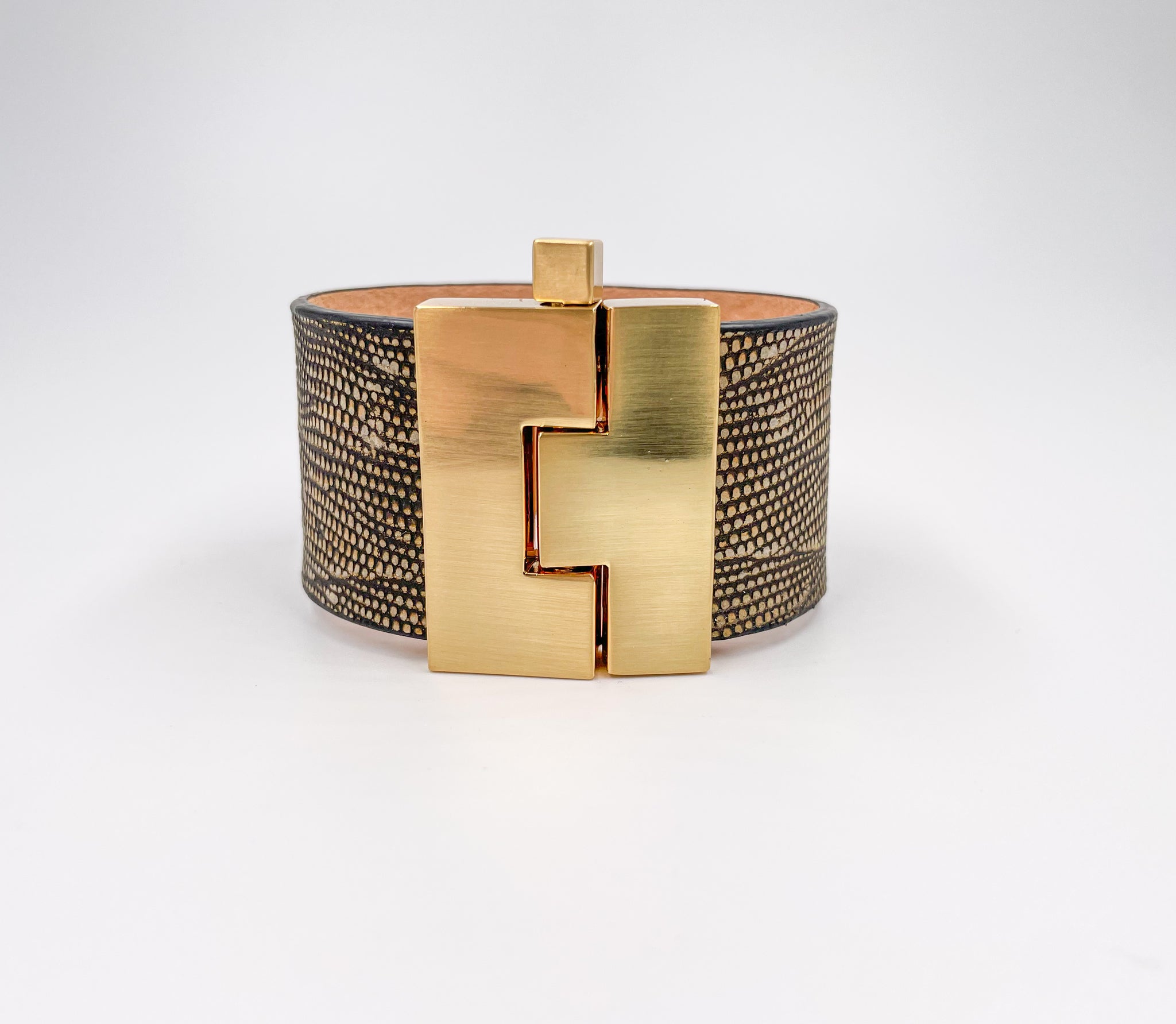 Whiskey Lizard Jigsaw Cuff