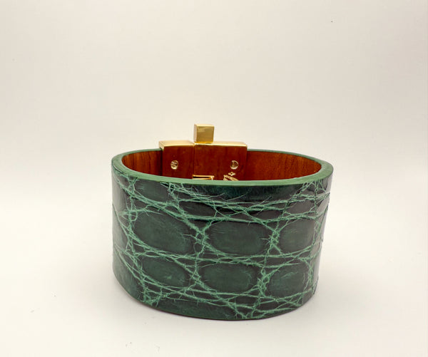 NEW Evergreen Crocodile Wide Jigsaw Cuff