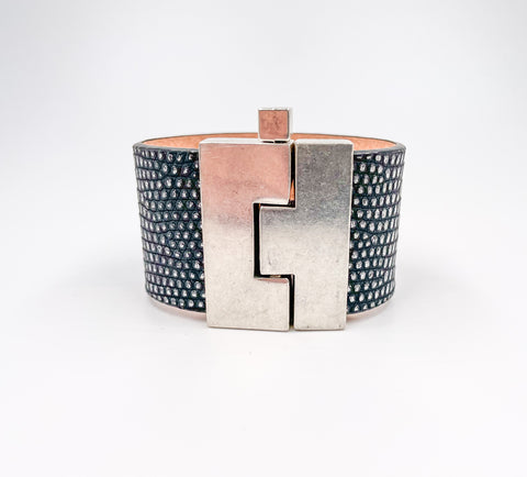 Pewter Lizard Jigsaw Cuff