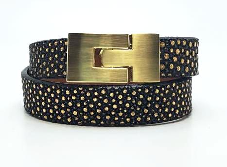 Double Jigsaw Bracelet Gold Hologram Stingray