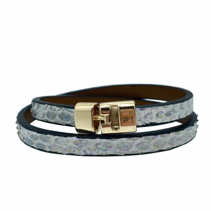 SALE Double T-Bar Bracelet Disco Python
