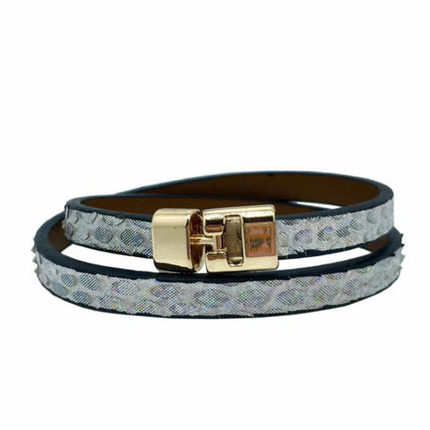 SALE Double T-Bar Bracelet Disco Python