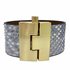 SALE Wide Disco Python Jigsaw Cuff