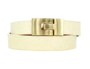 Double Jigsaw Bracelet Polished Ivory Stingray