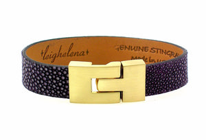 SALE Single Jigsaw Bracelet Eggplant Stingray