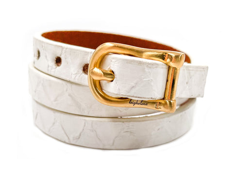 SALE Triple H Bar Bracelet White Python