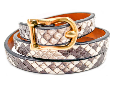 SALE Triple H Bar Bracelet Natural Python