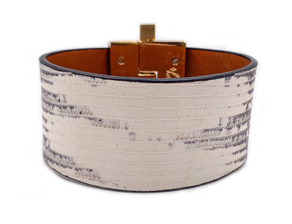 SALE Wide Ring Lizard Jigsaw Cuff