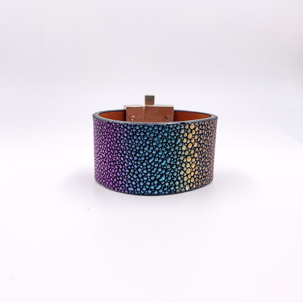 SALE Rainbow Stingray Jigsaw Cuff