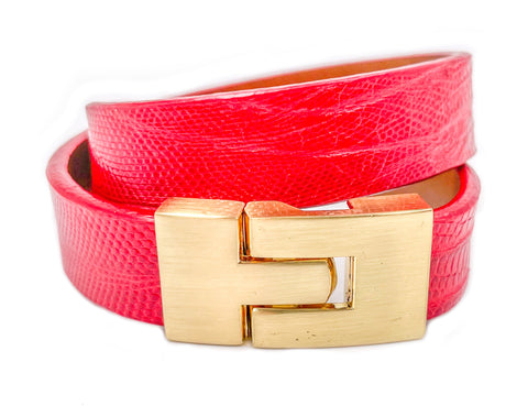 SALE Double Jigsaw Bracelet Red Lizard