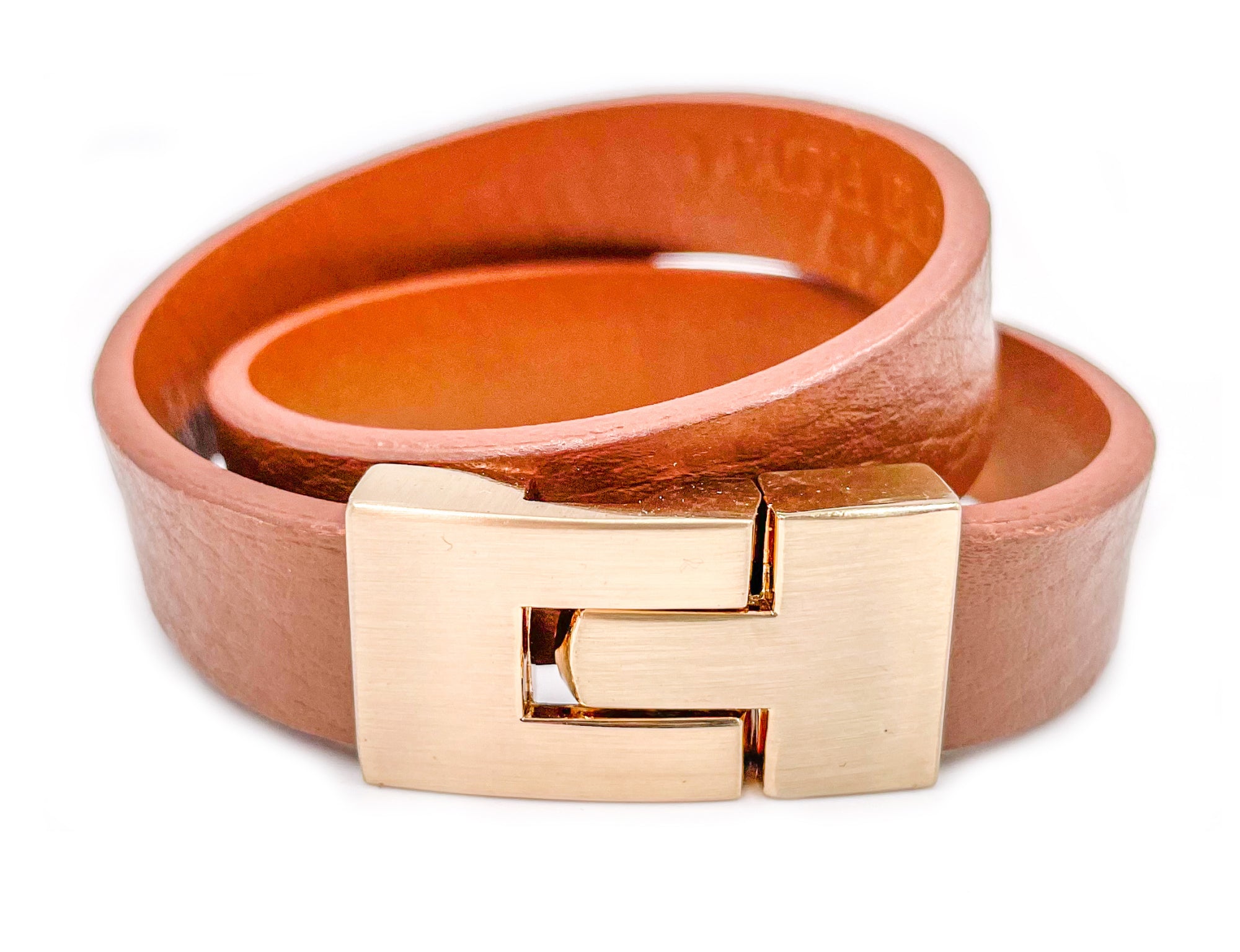 SALE Double Jigsaw Bracelet Toffee Leather