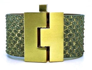 Wide Storm Python Jigsaw Cuff