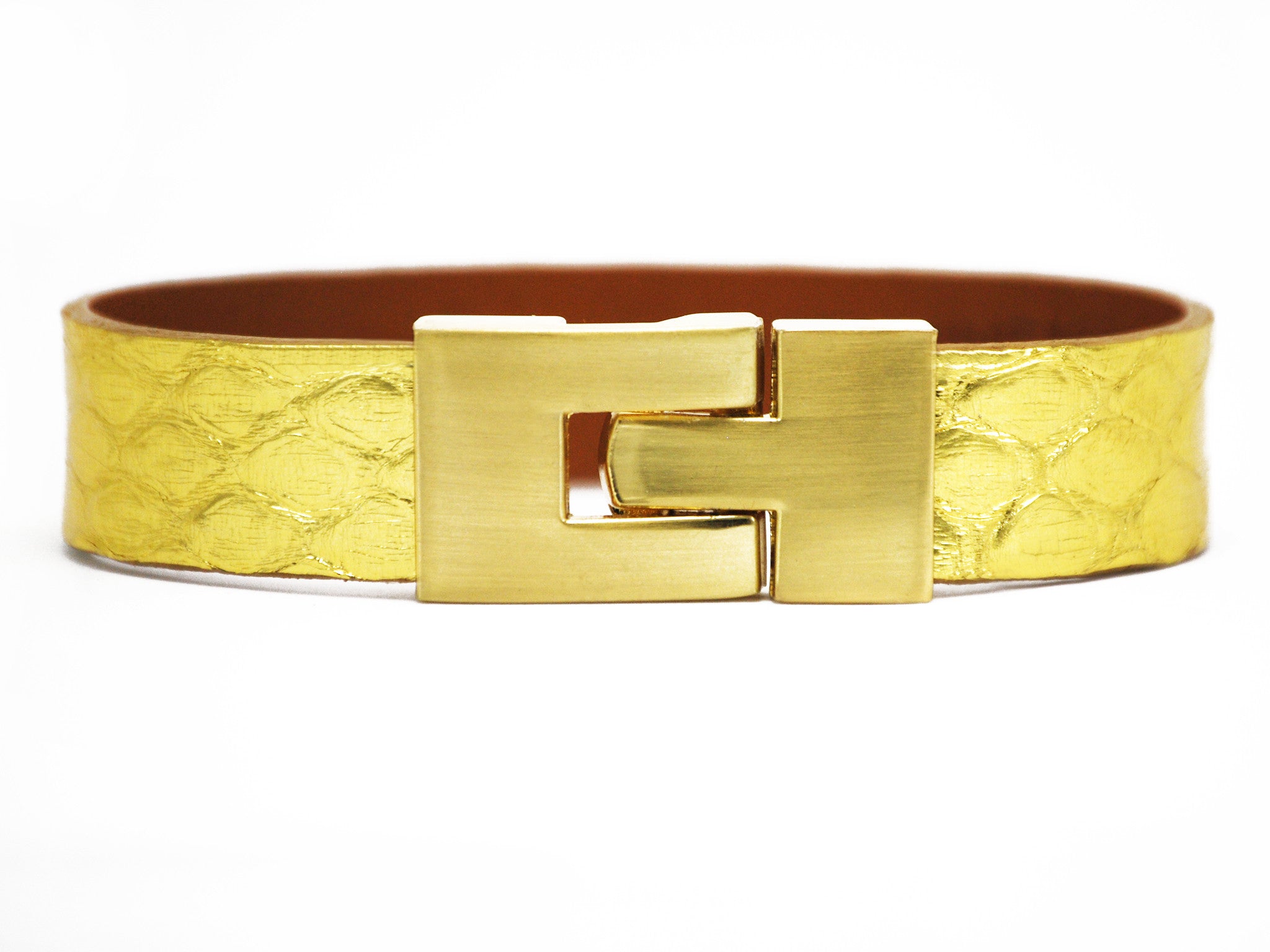 Single Jigsaw Bracelet 24 Karat Python