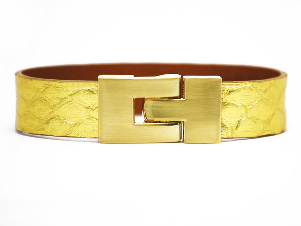 Single Jigsaw Bracelet 24 Karat Python