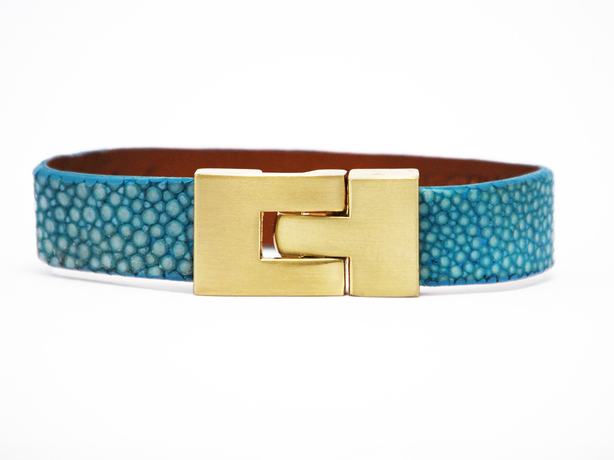 SALE Single Jigsaw Bracelet Turquoise Stingray
