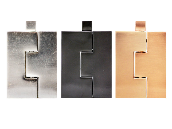 Wide Black Multi-Spine Stingray Jigsaw Cuff