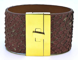 SALE Wide Turnlock Cuff Canyon Python