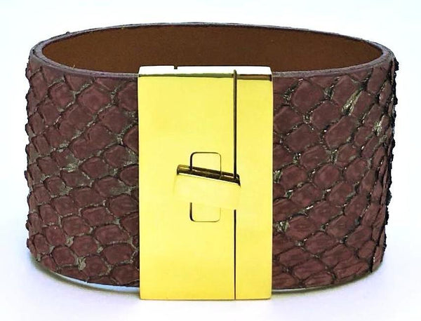 SALE Wide Turnlock Cuff Canyon Python