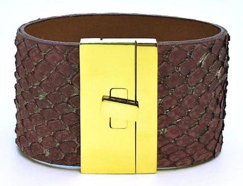 SALE Wide Turnlock Cuff Canyon Python