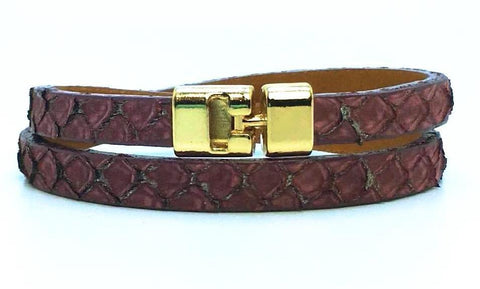Double T-Bar Bracelet Canyon Python